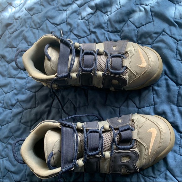 Nike Air More Uptempo 96-COOL GREY/WHITE-MIDNIGHT NAVY size 11 - Picture 2 of 5
